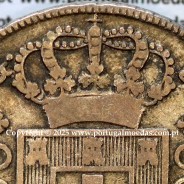 Portugal, silver coin of Cruzado Novo 1800 D. João Prince Regent, diamond diadem 2 points, low crown of 41 pearls (var.01)