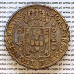 Cruzado Novo prata 1800 D. João Príncipe Regente, 480 Reis prata 1800, coroa média 35 pérolas (var.1), diadema losango 1 ponto