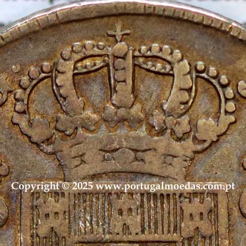 Portugal, silver coin of Cruzado Novo 1800 D. João Prince Regent, diamond diadem 1 point, medium crown of 35 pearls (var.01)