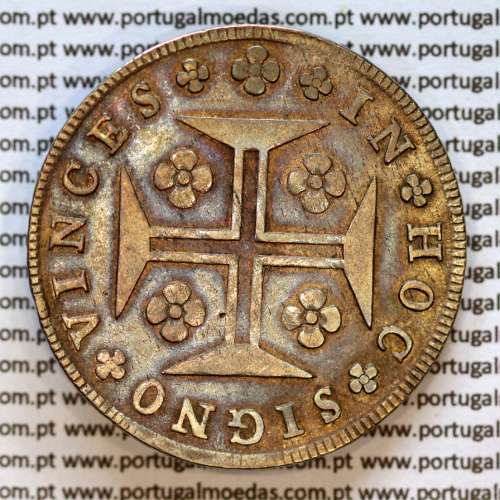 Portugal, silver coin of Cruzado Novo 1800 D. João Prince Regent, diamond diadem 1 point, medium crown of 35 pearls (var.01)