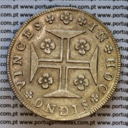 Cruzado Novo prata 1800 D. João Príncipe Regente, 480 Reis prata 1800, coroa média 35 pérolas (var.1), diadema losango 1 ponto