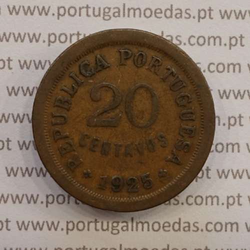 MOEDA DE VINTE CENTAVOS (20 CENTAVOS) BRONZE 1925 BC