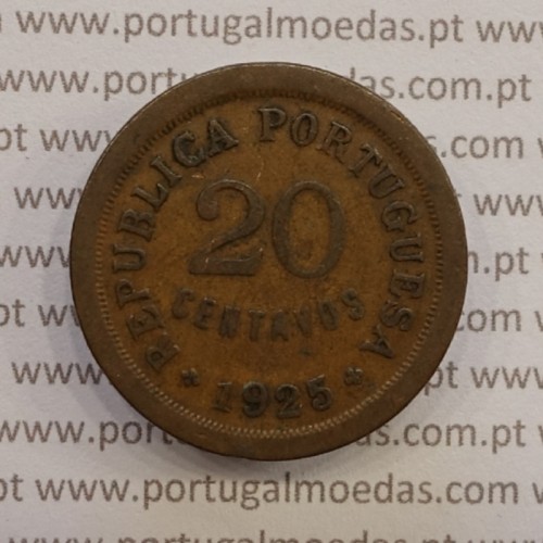 MOEDA DE VINTE CENTAVOS (20 CENTAVOS) BRONZE 1925 BC