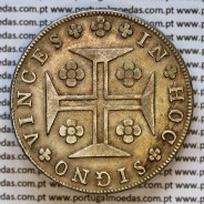 Portugal, silver coin of Cruzado Novo 1800 D. João P. R., diamond diadem 4 points, tall crown 42 pearls, ·ET ALG· without a dot