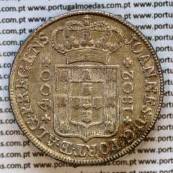 Portugal, silver coin Cruzado Novo 1802 D. João Prince Regent, low crown of 45 pearls (var.1), 2-point diamond diadem