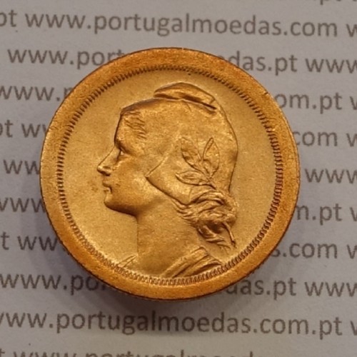 20 Centavos 1924 Bronze, ($20) Vinte centavos 1924 da Republica Portuguesa, (Bela), World Coins Portugal KM 574