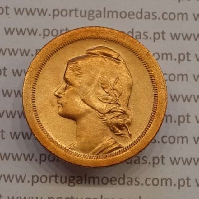 20 Centavos 1924 Bronze, ($20) Vinte centavos 1924 da Republica Portuguesa, (Bela), World Coins Portugal KM 574
