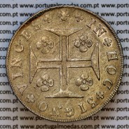 Cruzado Novo prata 1802 D. João Príncipe Regente, 480 Reis prata 1802, coroa média de 34 pérolas, diadema losango 1 ponto, Var.1