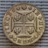 Cruzado Novo prata 1808 D. João Príncipe Regente, 480 Reis prata 1808, coroa alta com 44 pérolas, diadema losango 2 pontos