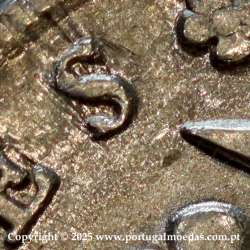 Portugal, silver coin of Cruzado Novo 1808 D. João Prince Regent,  tall and narrow crown with 44 pearls, diamond diadem 2 points
