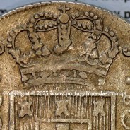 Portugal, silver coin of Cruzado Novo 1808 D. João Prince Regent,  tall and narrow crown with 44 pearls, diamond diadem 2 points
