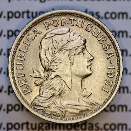 50 Centavos 1931 Alpaca, $50 Centavos 1931 Republica Portuguesa, (Bela), World Coins Portugal KM 577