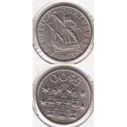 Portugal, coin of 5 Escudos 1963, 5$00 Escudos 1963 Copper-Nickel Portuguese Republic, (F+/VF), World Coins Portugal KM 591