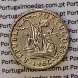 5$00 escudos 1966 cupro-níquel, 5 Escudos 1966 cuproníquel da República Portuguesa, (Bela), World Coins Portugal KM 591