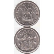 Portugal, coin of 5 Escudos 1966, 5$00 Escudos 1966 Copper-Nickel Portuguese Republic, (F), World Coins Portugal KM 591