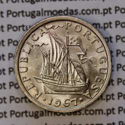 5$00 escudos 1967 cupro-níquel, 5 Escudos 1967 cuproníquel da República Portuguesa, (Soberba), World Coins Portugal KM 591