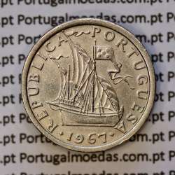 Portugal, coin of 5 Escudos 1967, 5$00 Escudos 1967 Copper-Nickel Portuguese Republic, (AU), World Coins Portugal KM 591