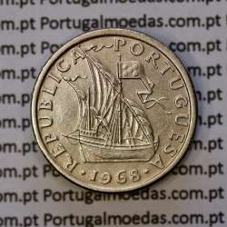 Portugal, coin of 5 Escudos 1968, 5$00 Escudos 1968 Copper-Nickel Portuguese Republic, (AU), World Coins Portugal KM 591