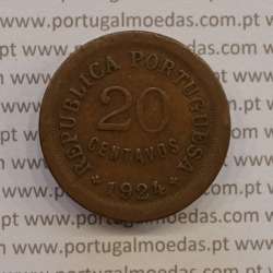 MOEDA DE VINTE CENTAVOS (20 CENTAVOS) BRONZE 1924 BC