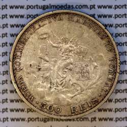 500 réis 1910 prata D. Manuel II, Marquês de Pombal, (MBC+), World Coins Portugal KM 557