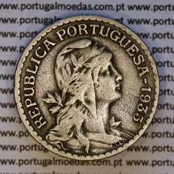 1 Escudo 1935 Alpaca, 1$00 1935 alpaca Republica Portuguesa, World Coins Portugal KM 578 B5a