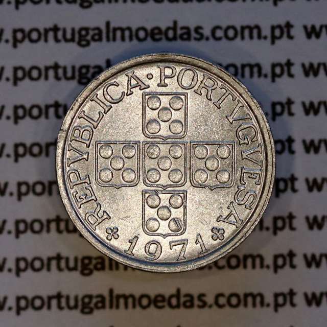 Portugal, aluminum coin of 10 centavos 1971 Portuguese Republic, (XF), World Coins Portugal KM 594