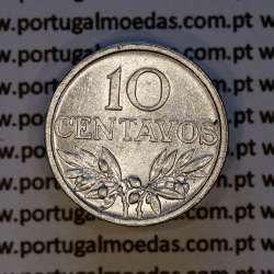 Portugal, aluminum coin of 10 centavos 1971 Portuguese Republic, (XF), World Coins Portugal KM 594