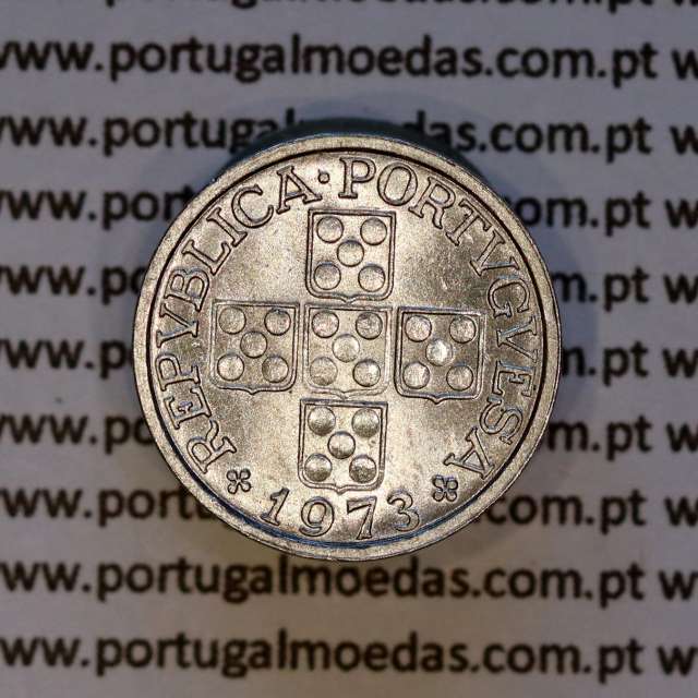 Portugal, aluminum coin of 10 centavos 1973 Portuguese Republic, (UNC), World Coins Portugal KM 594