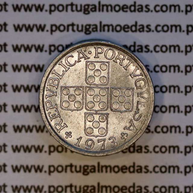 Portugal, aluminum coin of 10 centavos 1973 Portuguese Republic, (XF), World Coins Portugal KM 594
