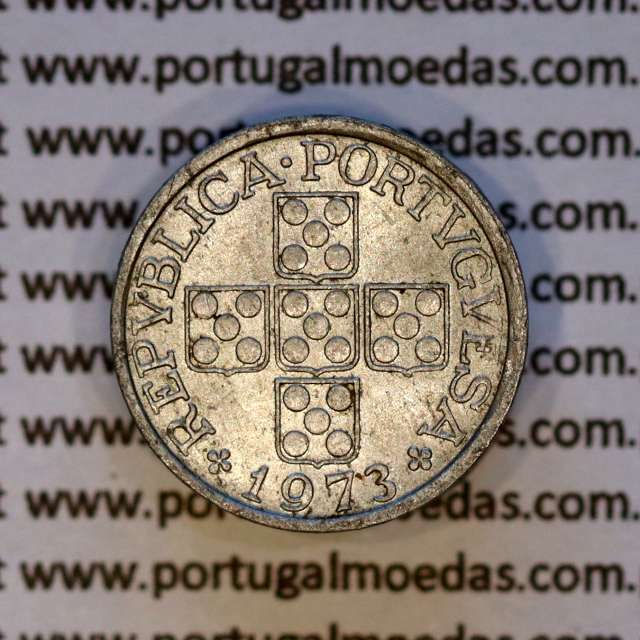 Portugal, aluminum coin of 10 centavos 1973 Portuguese Republic, (VF), World Coins Portugal KM 594