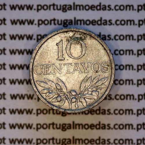 10 centavos 1973 alumínio Republica Portuguesa, (MBC), World Coins Portugal KM 594