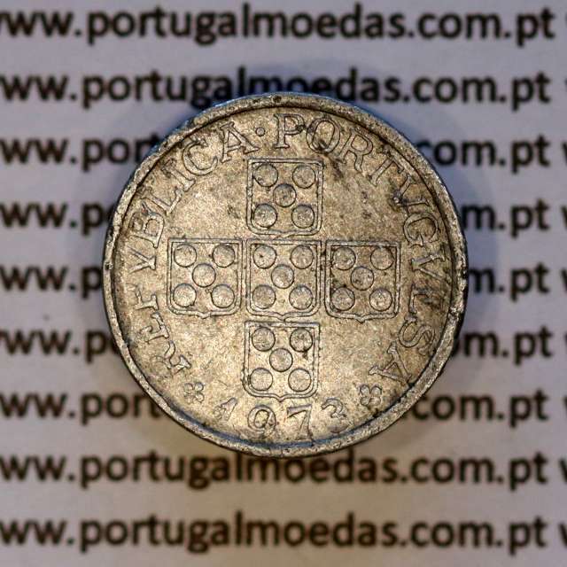Portugal, aluminum coin of 10 centavos 1973 Portuguese Republic, (F+/VF-), World Coins Portugal KM 594