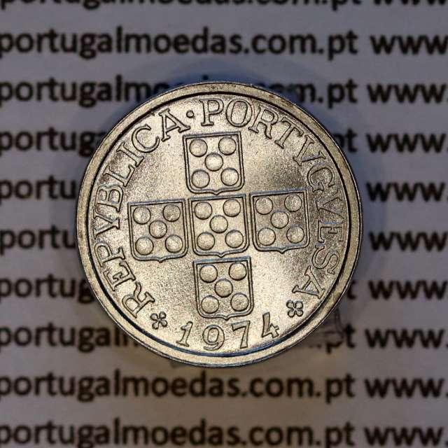 Portugal, aluminum coin of 10 centavos 1974 Portuguese Republic, (UNC), World Coins Portugal KM 594