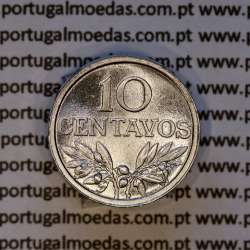 10 centavos 1974 alumínio Republica Portuguesa, (Soberba), World Coins Portugal KM 594