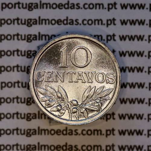 Portugal, aluminum coin of 10 centavos 1974 Portuguese Republic, (UNC), World Coins Portugal KM 594