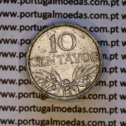 10 centavos 1974 alumínio Republica Portuguesa, (MBC), World Coins Portugal KM 594