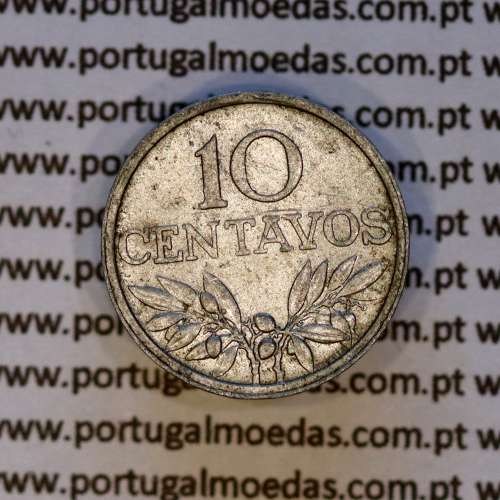 10 centavos 1974 alumínio Republica Portuguesa, (MBC), World Coins Portugal KM 594