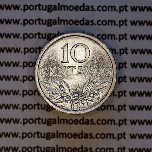 Portugal, aluminum coin of 10 centavos 1975 Portuguese Republic, (UNC), World Coins Portugal KM 594