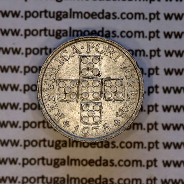Portugal, aluminum coin of 10 centavos 1976 Portuguese Republic, (VF), World Coins Portugal KM 594