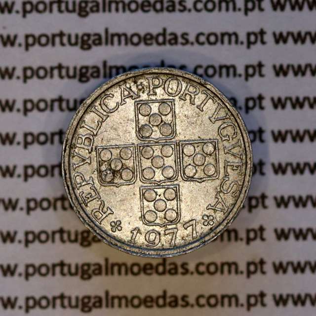 10 centavos 1977 alumínio Republica Portuguesa, (MBC), World Coins Portugal KM 594
