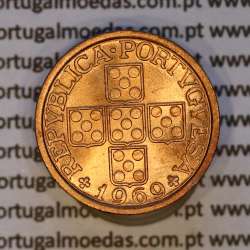 20 centavos 1969 bronze Republica Portuguesa, (Soberba), World Coins Portugal KM 595
