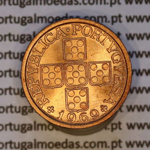 20 centavos 1969 bronze Republica Portuguesa, (Soberba), World Coins Portugal KM 595