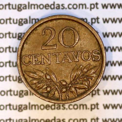 20 centavos 1969 bronze Republica Portuguesa, (MBC), World Coins Portugal KM 595
