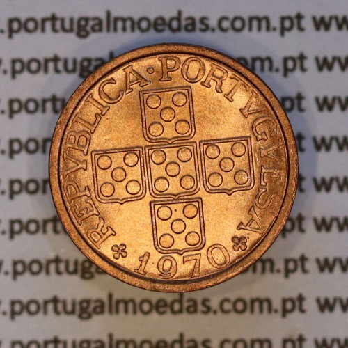 20 centavos 1970 bronze Republica Portuguesa, (Soberba), World Coins Portugal KM 595
