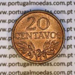 Portugal, bronze coin of 20 centavos 1970 Portuguese Republic, (XF), World Coins Portugal KM 595