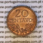 Portugal, bronze coin of 20 centavos 1970 Portuguese Republic, (XF), World Coins Portugal KM 595