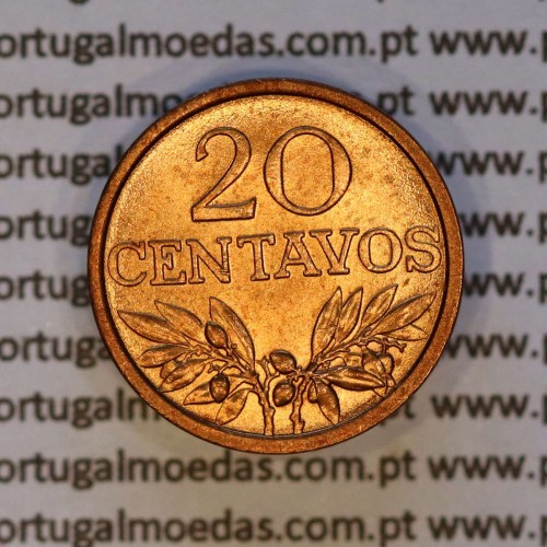 20 centavos 1971 bronze Republica Portuguesa, (Soberba), World Coins Portugal KM 595