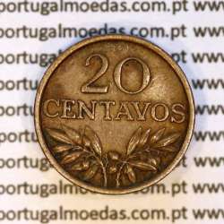 20 centavos 1971 bronze Republica Portuguesa, (MBC), World Coins Portugal KM 595