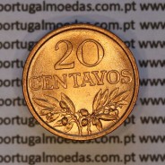 20 centavos 1972 bronze Republica Portuguesa, (Soberba), World Coins Portugal KM 595
