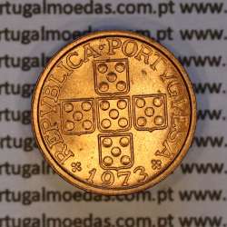 20 centavos 1973 bronze Republica Portuguesa, (Soberba), World Coins Portugal KM 595